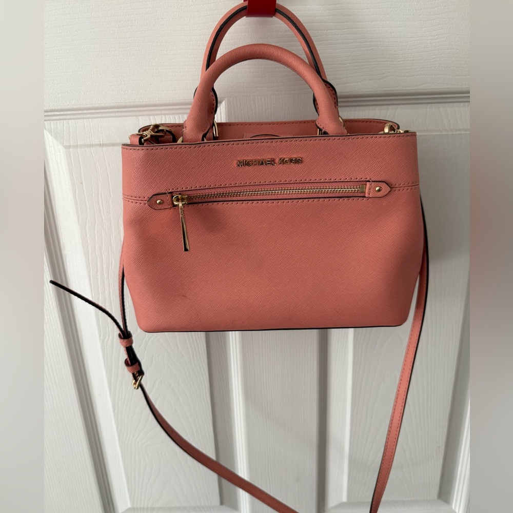 Michael Kors Pink Safiano Leather /Satchel Top Handle Purse